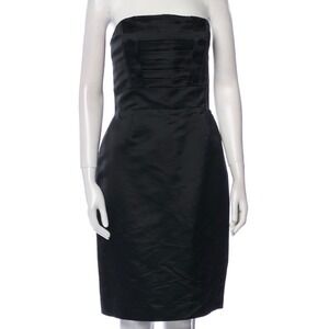 NWT Marc Jacobs‎ 100%Silk Satin Strapless Little Black Party Dress Size 6 $429